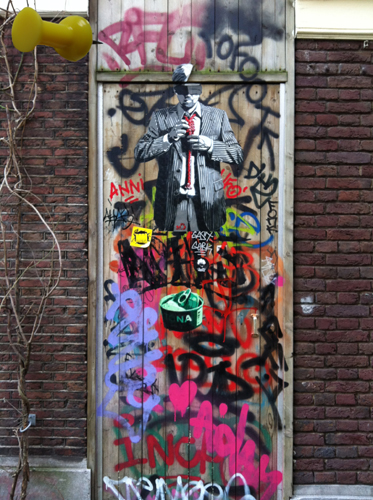 straatkunst vlakbij Zuiderkerk